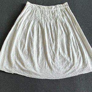 White embroidered skirt